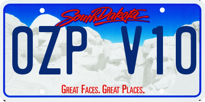 SD license plate 0ZPV10