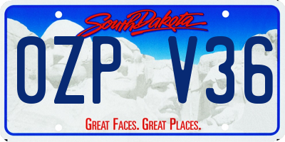 SD license plate 0ZPV36