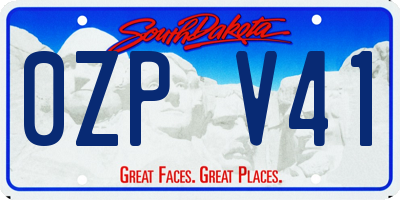 SD license plate 0ZPV41