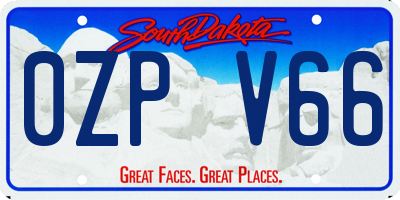 SD license plate 0ZPV66