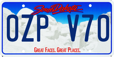 SD license plate 0ZPV70