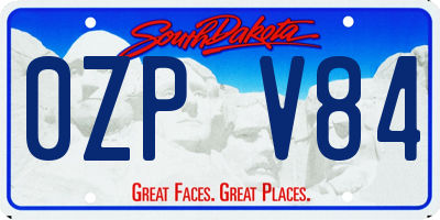 SD license plate 0ZPV84
