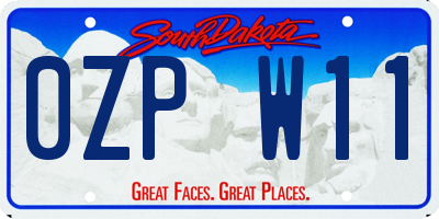 SD license plate 0ZPW11