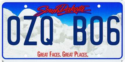 SD license plate 0ZQB06