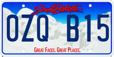 SD license plate 0ZQB15