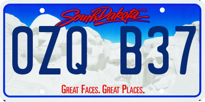 SD license plate 0ZQB37