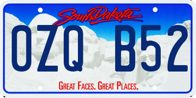 SD license plate 0ZQB52