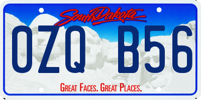 SD license plate 0ZQB56