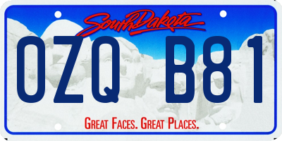 SD license plate 0ZQB81