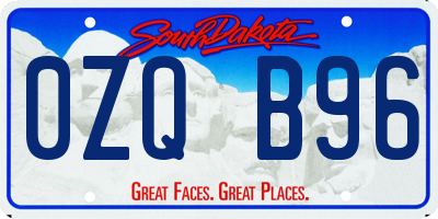 SD license plate 0ZQB96