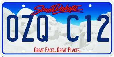 SD license plate 0ZQC12