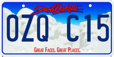 SD license plate 0ZQC15
