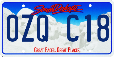 SD license plate 0ZQC18
