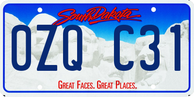 SD license plate 0ZQC31