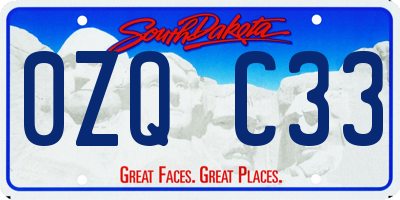 SD license plate 0ZQC33
