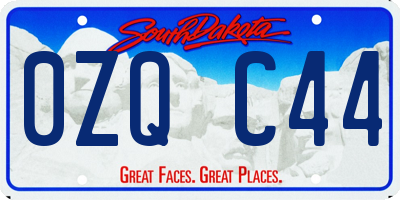 SD license plate 0ZQC44