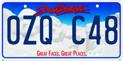 SD license plate 0ZQC48