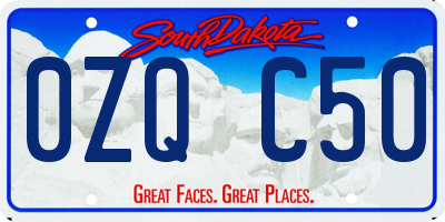 SD license plate 0ZQC50