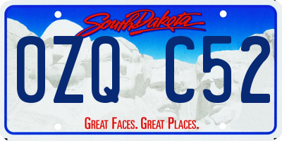 SD license plate 0ZQC52