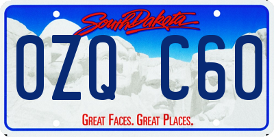 SD license plate 0ZQC60