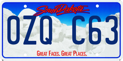SD license plate 0ZQC63