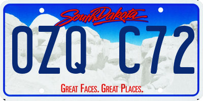 SD license plate 0ZQC72