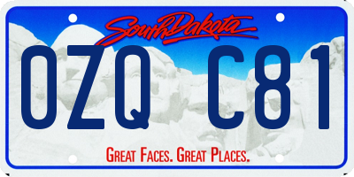 SD license plate 0ZQC81