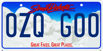 SD license plate 0ZQG00