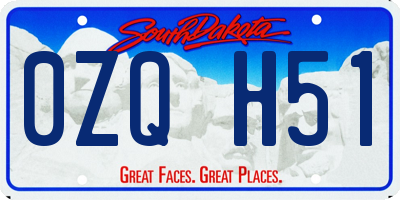 SD license plate 0ZQH51