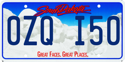 SD license plate 0ZQI50