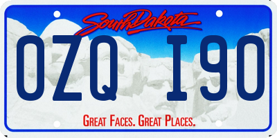 SD license plate 0ZQI90