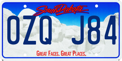SD license plate 0ZQJ84