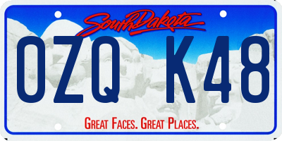 SD license plate 0ZQK48