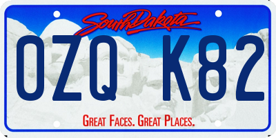 SD license plate 0ZQK82