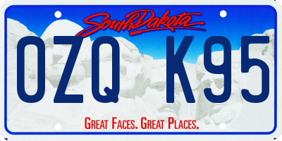 SD license plate 0ZQK95