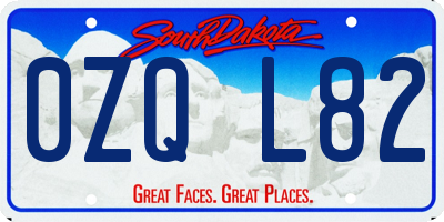 SD license plate 0ZQL82