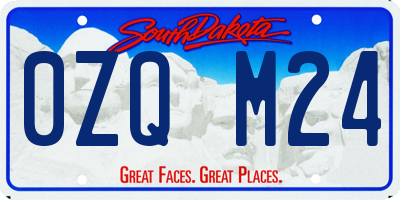 SD license plate 0ZQM24