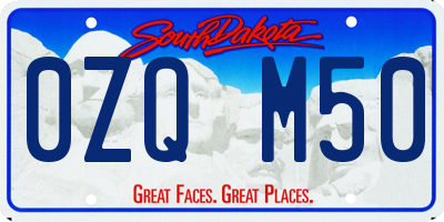 SD license plate 0ZQM50