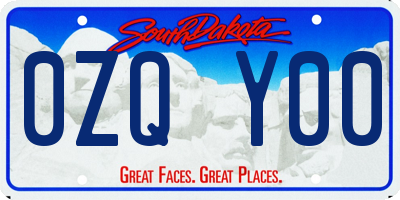 SD license plate 0ZQY00