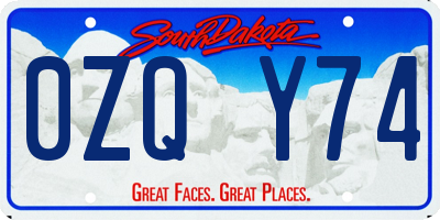 SD license plate 0ZQY74