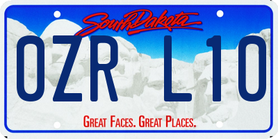 SD license plate 0ZRL10