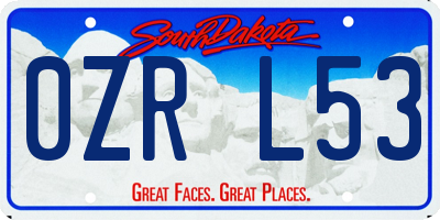 SD license plate 0ZRL53