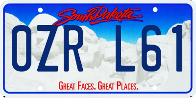 SD license plate 0ZRL61