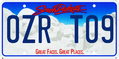 SD license plate 0ZRT09
