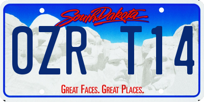 SD license plate 0ZRT14