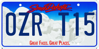 SD license plate 0ZRT15