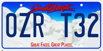 SD license plate 0ZRT32