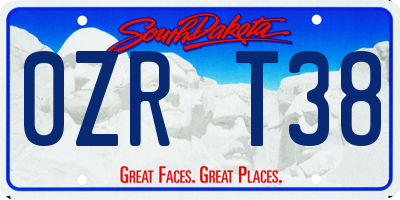 SD license plate 0ZRT38