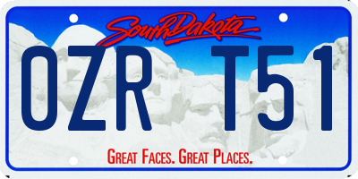 SD license plate 0ZRT51