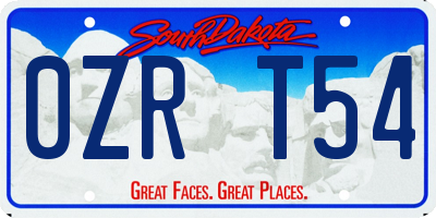 SD license plate 0ZRT54